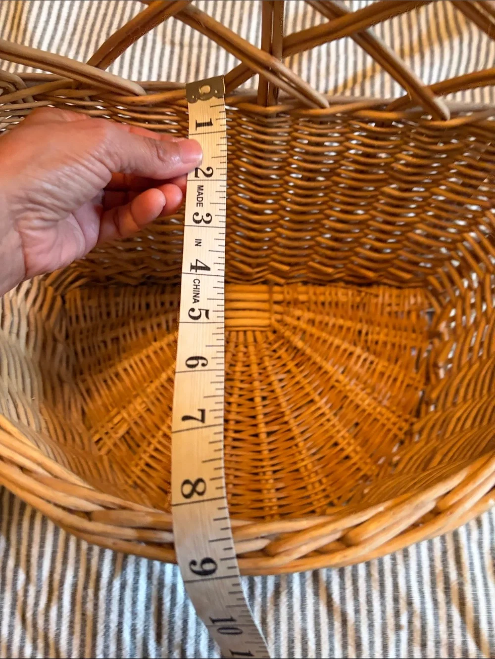 Natural Wicker Wall Basket - Neutral